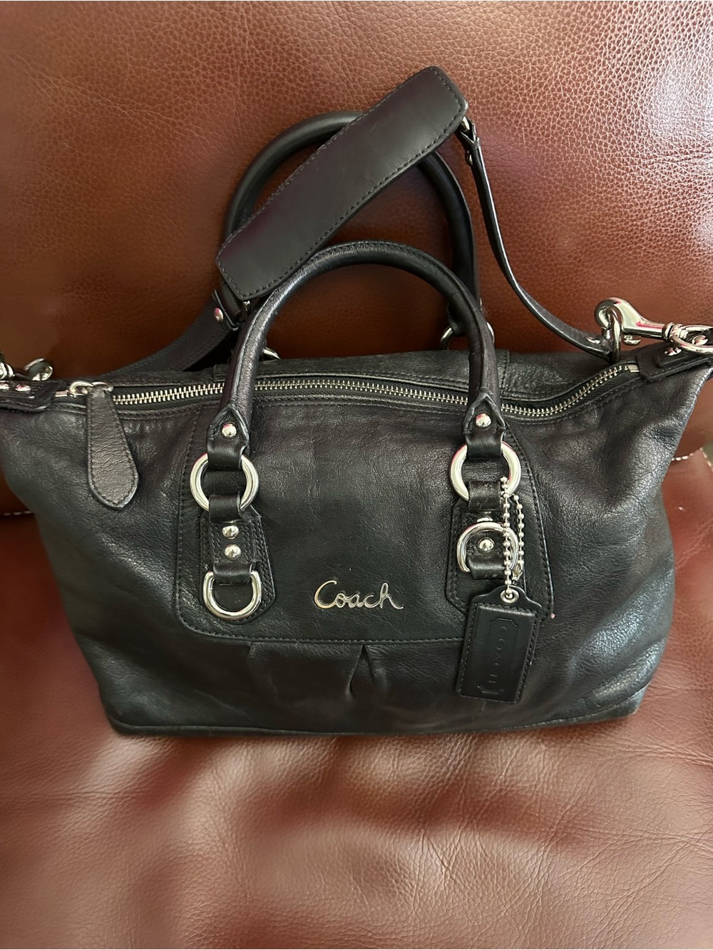 Coach Ashley Leather Convertible Satchel Y2K